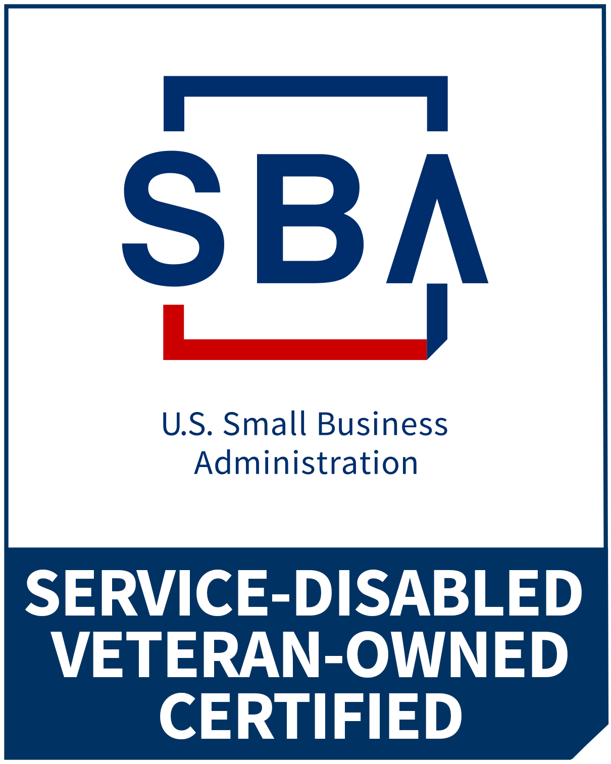 SBA Certificate of Service Disabled Veteran Owned Small Business